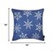 Homeroots Christmas Snow Flakes Printed Decorative Throw Pillow Cover 18 x 18 in. 355624 - alternate 5